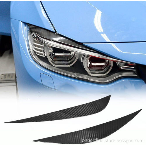 Carbon Fiber Headlight Eyelid Covers for BMW F80 M3/F82 F83 M4/F32 F33 F36 (2014-2018)